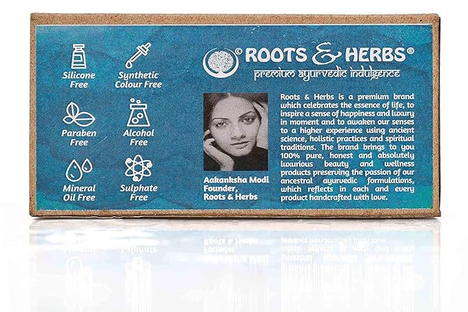 ROOTS AND HERBS Vegan No Paraben No SLS No Sulphate Ayurvedic Natural Treatment Luxurious Babassu, Sandalwood and Clove Oil Cold Process Gourmet Cleansing Bar Soap