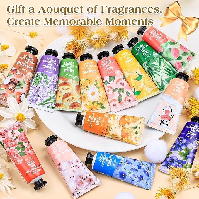 154 Pack Hand Cream Gifts Set for Women, Bulk Hand Lotion for Birthday Gifts for Women, Bridesmaid Gifts, Thank You Gifts, Party Favors, Mini Moisturizing Hand Lotion Travel Size for Dry Cracked Hands
