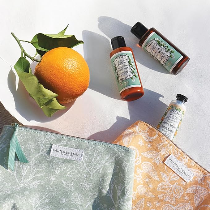 Panier des Sens β Orange Blossom Set for Women β Body Lotion + Shower Gel + Hand Cream - Birthday Gift for Her - Body Care Kit with 96% Natural Ingredients β Self Care Gifts for women