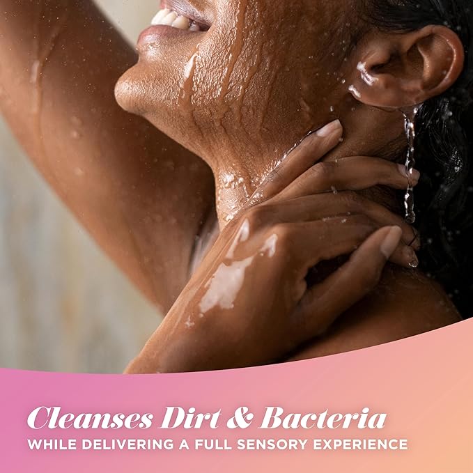 Caress Body Wash With Pump Daily Silk White Peach & Orange Blossom Body Soap for Noticeably Silky, Soft Skin 30 fl oz, 4 Pack