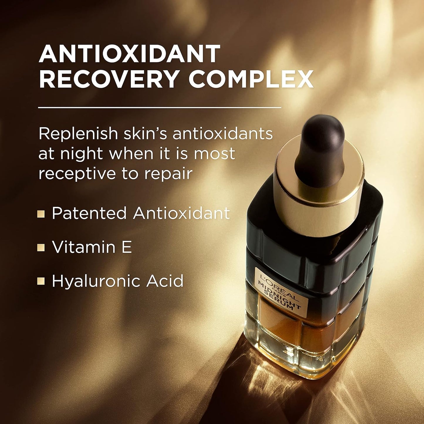 Age Perfect Midnight Anti-Aging Face Serum with Niacinamide & Antioxidants – Wrinkle Reducing Night Serum for Mature Skin + Bonus Eye Cream Sample | 1 Oz