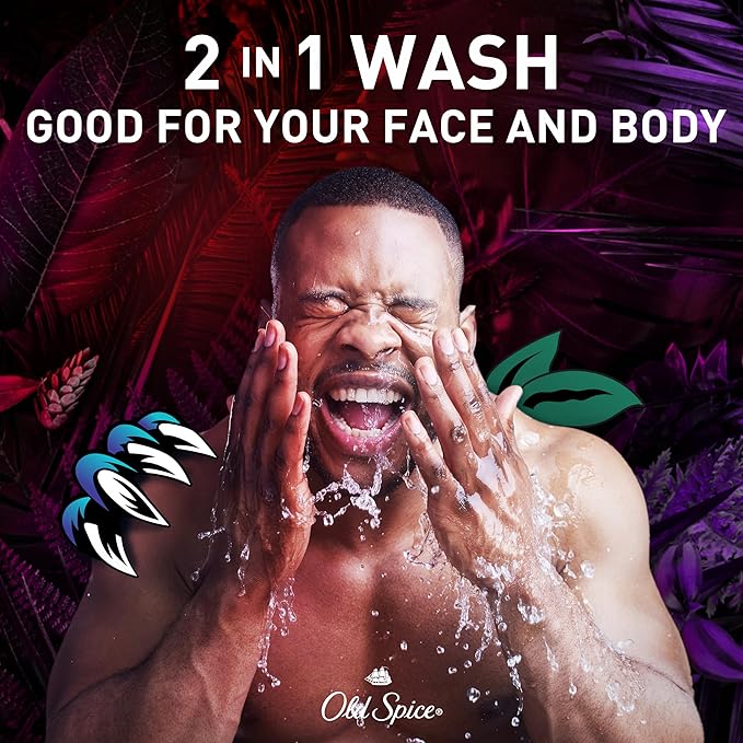 Old Spice Cleansing Body Wash for Men, 3X Defense, 24/7 Shower Fresh with Lasting Scent, 2-in-1 Body & Face Wash, NightPanther with Rich Warm Scent, 33.4 (Pack of 4)
