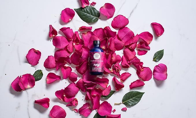 Woolzies Best Natural Rose Essential Oil Blend 4 Oz - Therapeutic & Premium Graded Aromatherapy Oil - Most Popular for Relaxation, & Skin Use - for Diffusion & Topical Use