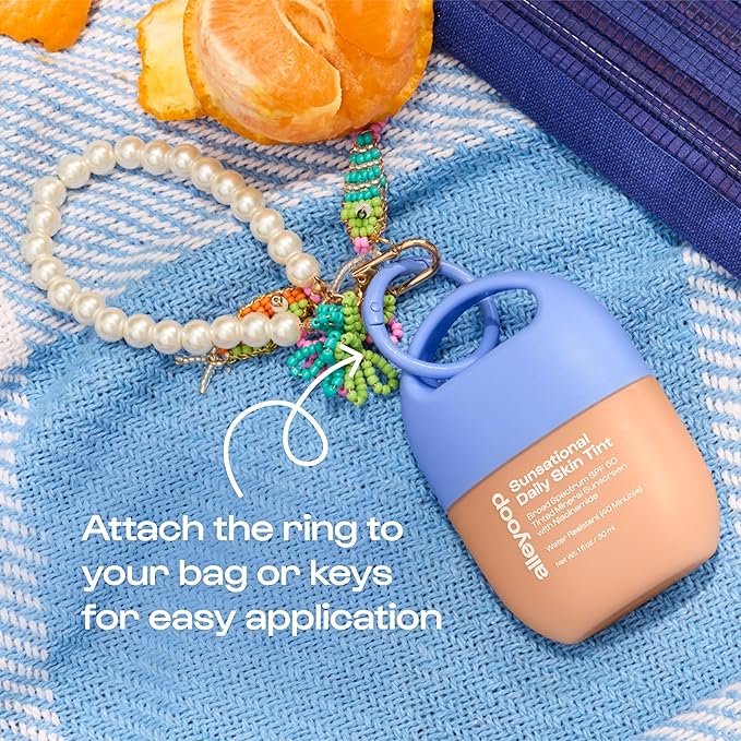 Alleyoop Sunsational Tinted Moisturizer SPF 50 for Face Broad Spectrum – 100% Mineral Face Sunscreen with Jojoba, Hydrating & Soothing Tinted Sunscreen, Vegan & Cruelty-Free (Glisten)