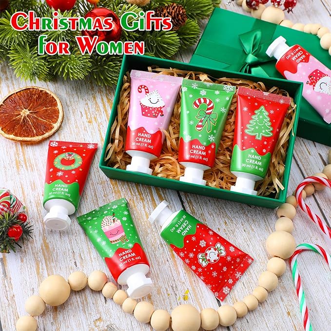 Loopeer 12 Pcs Christmas Hand Cream Gifts Bulk for Women Hand Lotion Travel Size Mini Cremas Para Manos for Dry Cracked Hands Moisturizer Cream for Stocking Stuffers Gift Xmas travel Calendar Advent