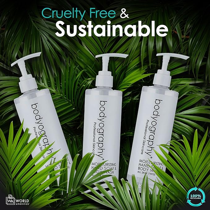 Bodyography Blanc Pump Bottle Body Wash & Hand Soap - Body Care Deep Moisture for Dry Skin