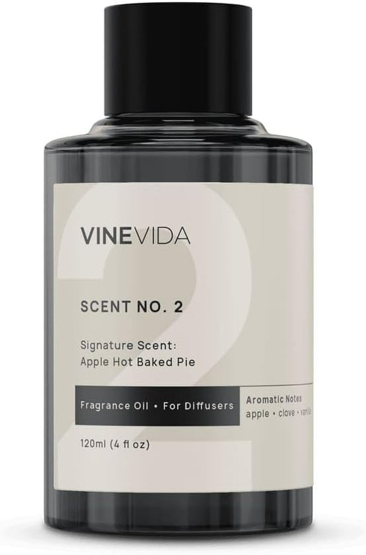 VINEVIDA [4 Fl Oz] Apple Hot Baked Pie Fragrance Oil for Cold Air Diffusers, Fall Essential Oils for Diffuser Oil Refill & Air Freshener Room Spray
