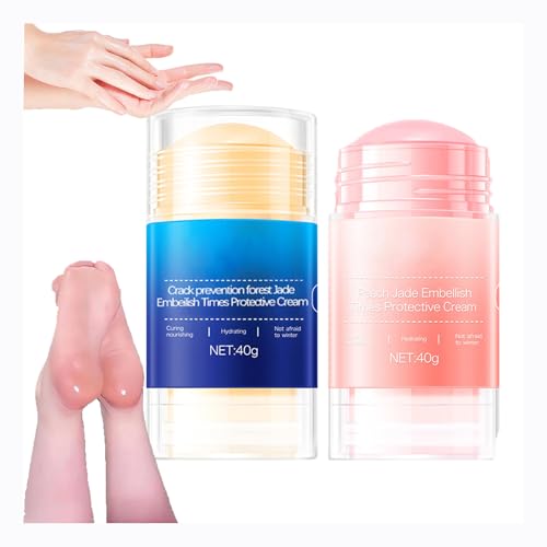 XIRUJNFD Crack Feet Prevention Stick, Foot Care Cream Cracked Feet, Remove Dead Skin, Moisturizing Smooth Foot Balm Stick For Dry Cracked Feets (Pink+Blue)