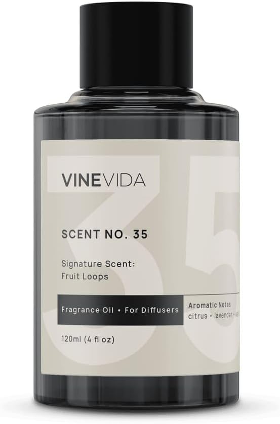 VINEVIDA [4 Fl Oz] Fruit Loops Fragrance Oil for Cold Air Diffusers, Essential Oils for Diffuser Oil Refill & Air Freshener Room Spray