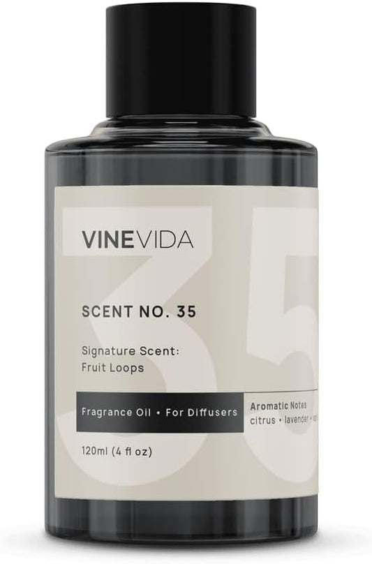 VINEVIDA [4 Fl Oz] Fruit Loops Fragrance Oil for Cold Air Diffusers, Essential Oils for Diffuser Oil Refill & Air Freshener Room Spray