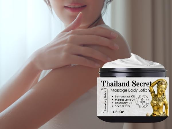 Thailand Secret Specialty Body Lotion 4 Fl Oz - Infused with Makrut Lime Leaf, Lemongrass Oil, Rosemary Oil and Shea Butter - Calming, Relaxing, and Hydrating (4 Fl Oz, Makrut Lime + Lemongrass)