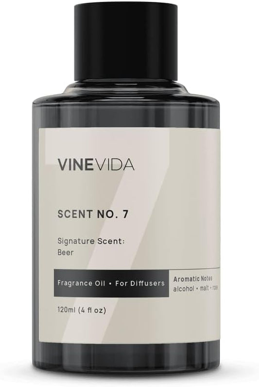 VINEVIDA [4 Fl Oz] Beer Fragrance Oil for Cold Air Diffusers, Essential Oils for Diffuser Oil Refill & Air Freshener Room Spray