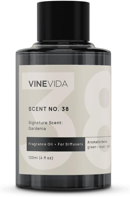 VINEVIDA [4 Fl Oz] Gardenia Fragrance Oil for Cold Air Diffusers, Essential Oils for Diffuser Oil Refill & Air Freshener Room Spray