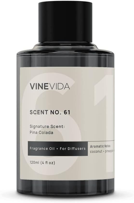 VINEVIDA [4 Fl Oz] Pina Colada Oil for Cold Air Diffusers, Essential Oils for Diffuser Oil Refill & Air Freshener Room Spray
