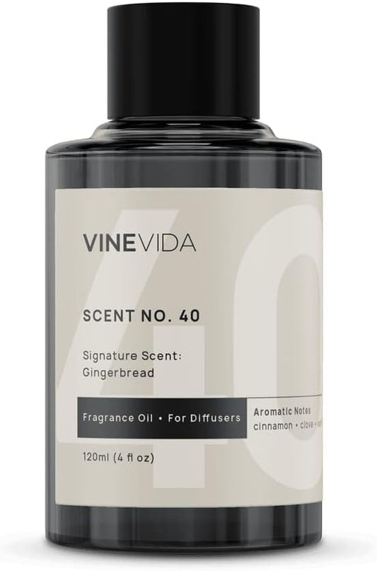 VINEVIDA [4 Fl Oz] Gingerbread Fragrance Oil for Cold Air Diffusers, Essential Oils for Diffuser Oil Refill & Air Freshener Room Spray