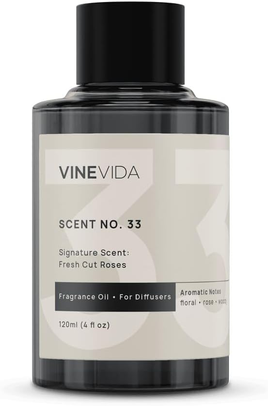 VINEVIDA [4 Fl Oz] Fresh Cut Roses Fragrance Oil for Cold Air Diffusers, Essential Oils for Diffuser Oil Refill & Air Freshener Room Spray