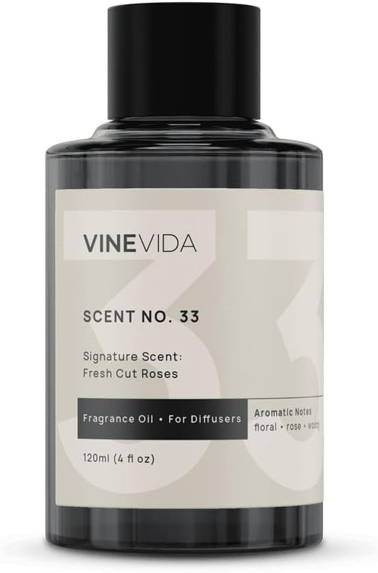 VINEVIDA [4 Fl Oz] Fresh Cut Roses Fragrance Oil for Cold Air Diffusers, Essential Oils for Diffuser Oil Refill & Air Freshener Room Spray