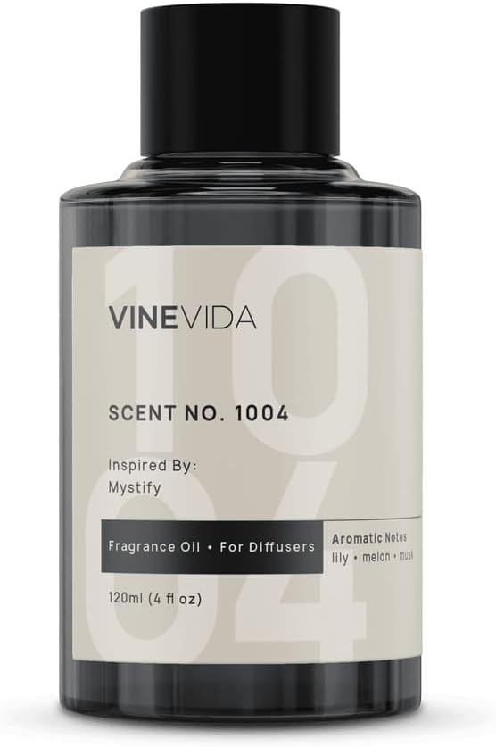 VINEVIDA [4 Fl Oz] Scent NO. 1004 Inspired by Mystify Fragrance Oil for Cold Air Diffusers, Aromatic Notes of Lily Melon Musk, Essential Oils for Diffuser Oil Refill & Air Freshener Room Spray