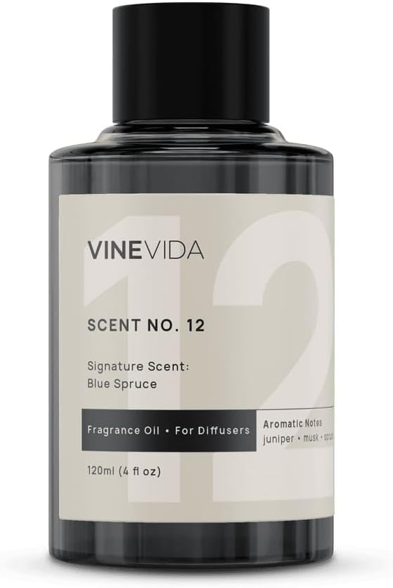 VINEVIDA [4 Fl Oz] Blue Spruce Fragrance Oil for Cold Air Diffusers, Essential Oils for Diffuser Oil Refill & Air Freshener Room Spray