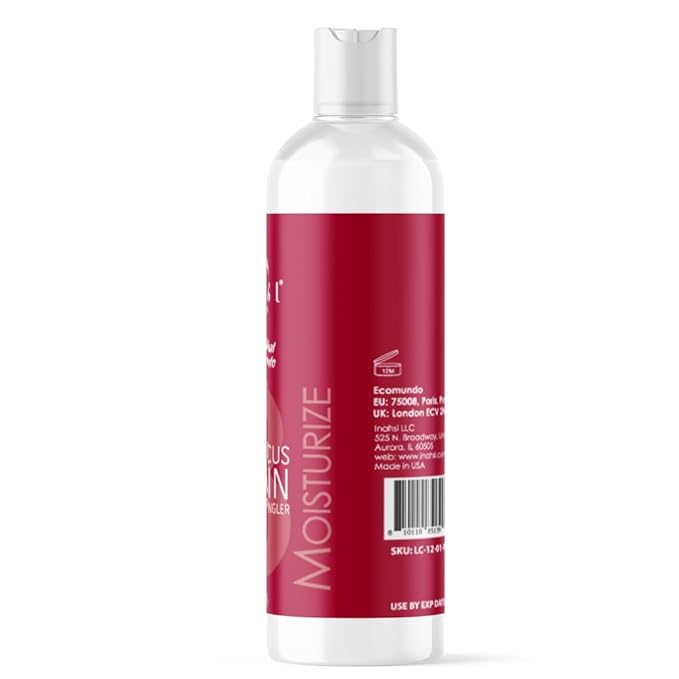 Inahsi Aloe Hibiscus Leave-In Conditioner | Hair Conditioner for Men, Women, or Kids with Curly Hair | Hair Products for Naturally Curly Hair 12 oz | Made in the USA