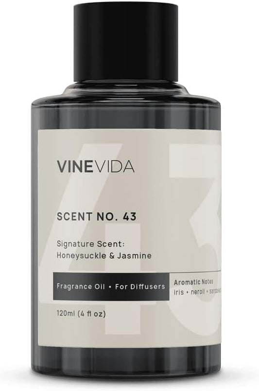 VINEVIDA [4 Fl Oz] Honeysuckle & Jasmine Fragrance Oil for Cold Air Diffusers, Essential Oils for Diffuser Oil Refill & Air Freshener Room Spray