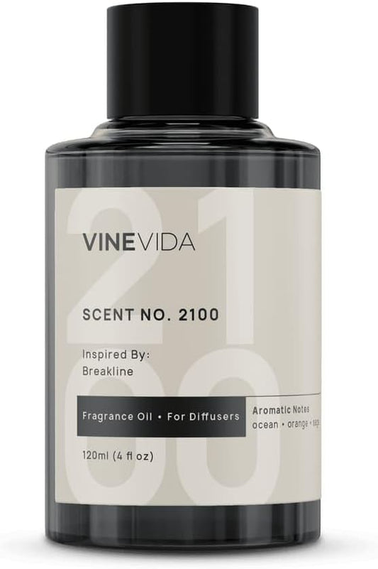 VINEVIDA [4 Fl Oz] Scent NO. 2100 Fragrance Oil for Cold Air Diffusers, Aromatic Notes of Ocean Orange Sage, Essential Oils for Diffuser Oil Refill & Air Freshener Room Spray