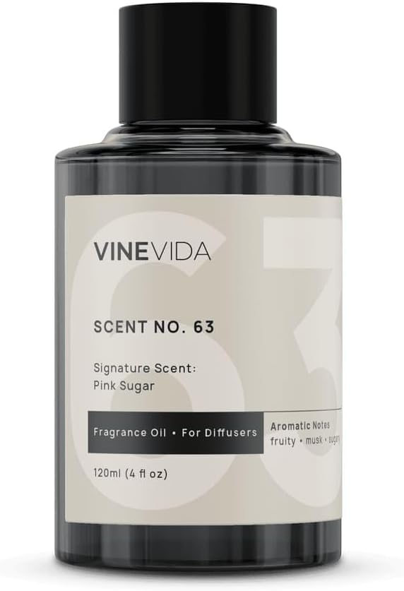 VINEVIDA [4 Fl Oz] Pink Sugar Fragrance Oil for Cold Air Diffusers, Essential Oils for Diffuser Oil Refill & Air Freshener Room Spray