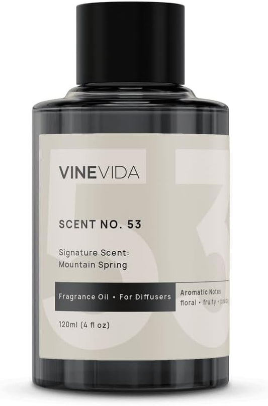 VINEVIDA [4 Fl Oz] Mountain Spring Fragrance Oil for Cold Air Diffusers, Essential Oils for Diffuser Oil Refill & Air Freshener Room Spray
