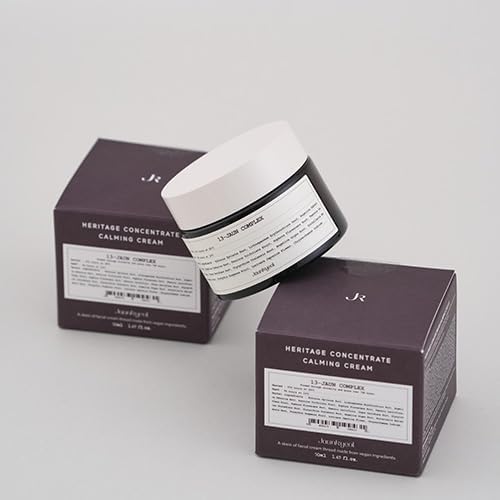 HERITAGE CONCENTRATE CALMING CREAM 1.69 Fl Oz (50ml), Vegan Korean Skincare for Sensitive Skin, Natural Ingredients, Improves Skin Barrier and Hydrates