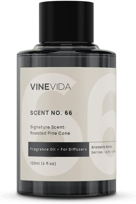 VINEVIDA [4 Fl Oz] Roasted Pine Cone Fragrance Oil for Cold Air Diffusers, Essential Oils for Diffuser Oil Refill & Air Freshener Room Spray