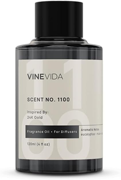 VINEVIDA [4 Fl Oz] Scent NO. 1100 Fragrance Oil for Cold Air Diffusers, Aromatic Notes of Eucalyptus, Lavender, Oak, Clove & Musk Essential Oils for Diffuser Oil Refill & Air Freshener Room Spray