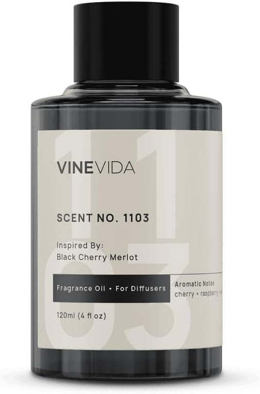 VINEVIDA [4 Fl Oz] Scent NO. 1103 Fragrance Oil for Cold Air Diffusers, Aromatic Notes of Cherry Raspberry Vanila, Essential Oils for Diffuser Oil Refill & Air Freshener Room Spray