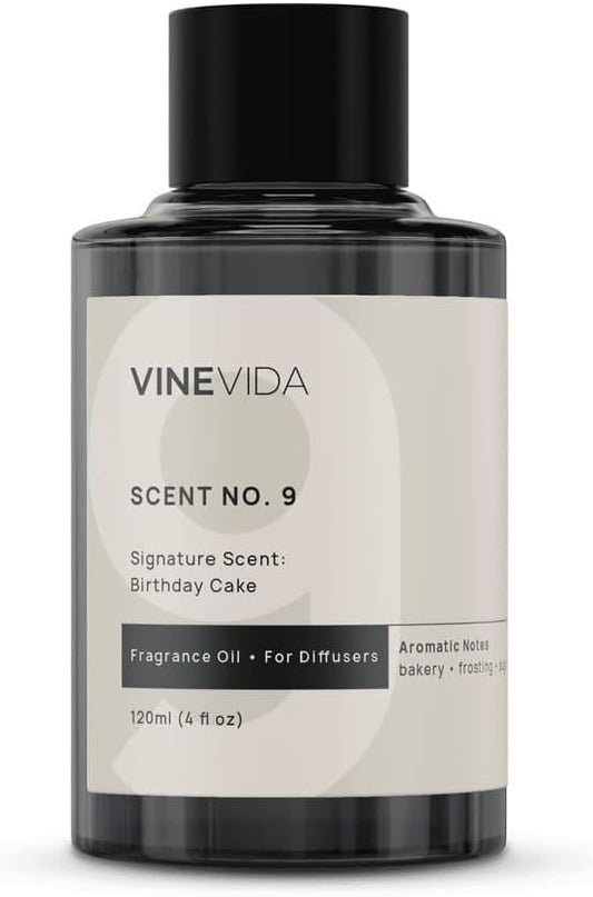 VINEVIDA [4 Fl Oz] Birthday Cake Fragrance Oil for Cold Air Diffusers, Essential Oils for Diffuser Oil Refill & Air Freshener Room Spray
