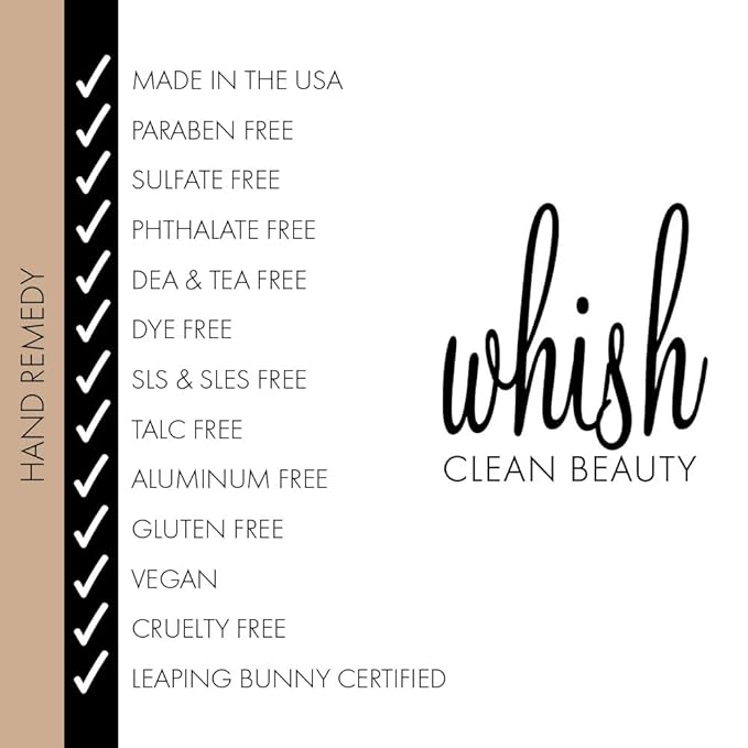 Whish Coconut Hand Remedy - Coconut Milk & Verbena, Organic Hand Cream with Glycolic Acid for Dry, Aging Hands, Exfoliating & Brightening, 2.5 Fl Oz