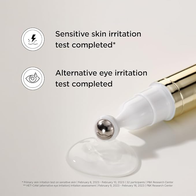 ISOI Intensive Lifting Gua Sha Ampoule Stick, Eye Roller, Under Eye Serum for Dark Circles, Puffy Bags, and Wrinkles with Bulgarian Rose Oil & Peptide Complex, Korean Skin Care (1 fl.oz, 15mlx2)