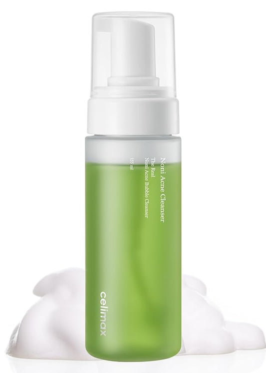 celimax Noni Bubble Cleanser | Mild Formula Face Wash for Sensitive to Oily Dry Combination Skin Calming, Soothing, Exfoliating, 155ml
