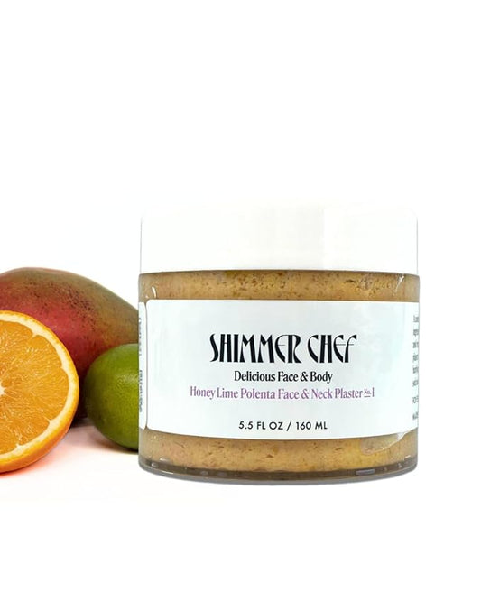Honey Lime Polenta Face & Neck Plaster | Cleanse and Strengthen Skin | Powerful Ingredients for Radiant, Healthy Skin 5.5 oz