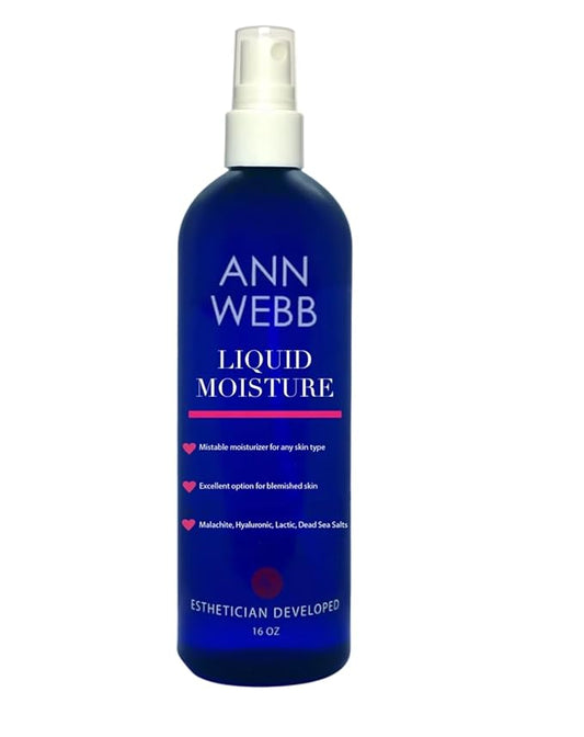 Liquid Moisture Mist - Face Mist Hydrating Spray Rejuvenates, Refreshes, Soothes & Invigorates Skin Non-Greasy Lightweight for extra hydration. Light, fresh, orange/mint scent (16oz)