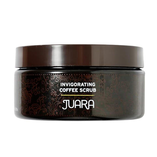 JUARA - Invigorating Coffee Scrub | Smooth Rough Skin | Body Exfoliator | Chocolate, Espresso Scent | Hydrating Polish | Rejuvenating Cleanse | Cruelty Free, Paraben, Sulfate Free, Vegetarian | 8 oz
