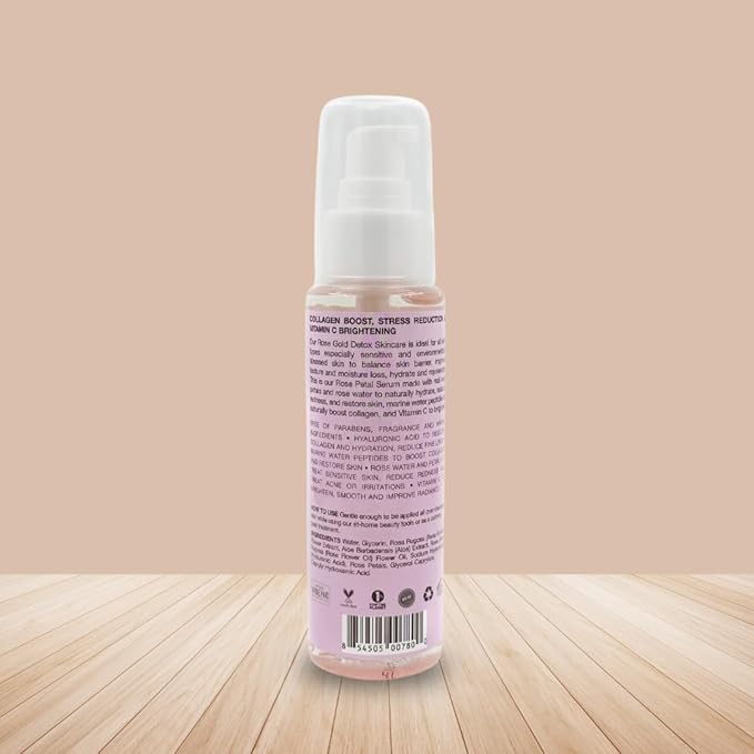 Organic To Green Crystal Rose Quartz Gem Facial,100% Natural Stone Facial Mask for Spa Skincare Beauty Tools for Puffy Eyes, Dark Circles, with Rose Petal Face Serum - Reusable