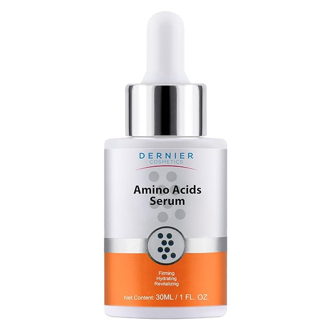 Dernier Amino Acids and Vitamin B5 Face Serum – Anti-Aging Night Serum Collagen for Women & Men Hydrating Revitalizing Improves Skin Firmness Elasticity Laxity Thickness and Reduces Wrinkles (1 fl oz)