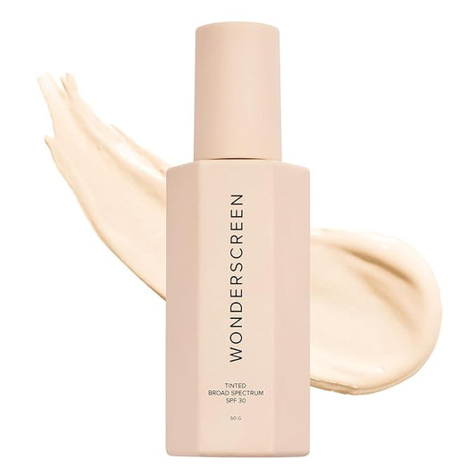 DIME Beauty Tinted Glow Wonderscreen SPF 30, Mineral Sunscreen for Face with 19% Zinc Oxide, Tinted Moisturizer with SPF, 50 g (Light)