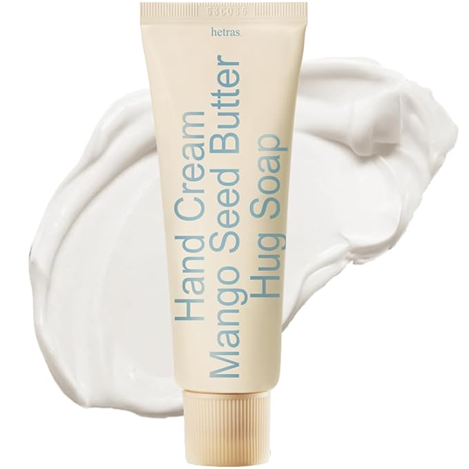 Perfume Hand Cream | Hug Soap - Pure and Clean Soap Scent | Korean Subtle Perfumed Hand Moisturizer with Mango Seed & Shea Butter | Hydrates, Nourishes & Softens Very Dry Skin, 1.69oz.