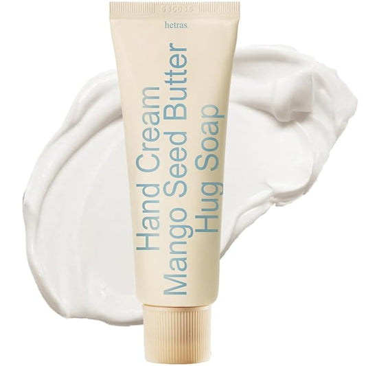 Perfume Hand Cream | Hug Soap - Pure and Clean Soap Scent | Korean Subtle Perfumed Hand Moisturizer with Mango Seed & Shea Butter | Hydrates, Nourishes & Softens Very Dry Skin, 1.69oz.