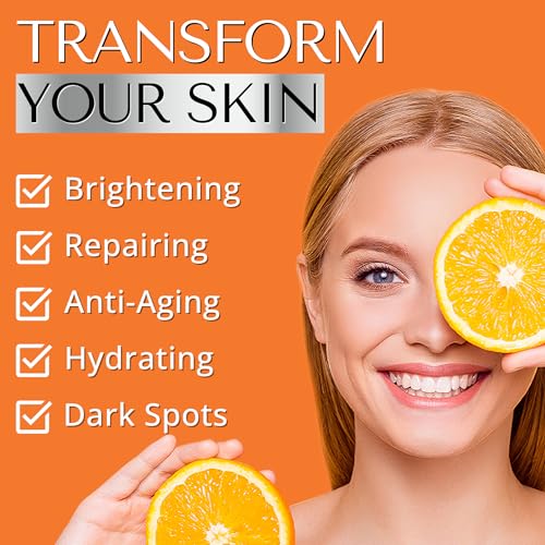 VITAMIN C SERUM FOR FACE – Hyperpigmentation Treatment, Dark Spot Corrector, Anti Wrinkle & Skin Brightening with Niacinamide, Hyaluronic Acid & Glycerin for Skin – Hydrating Glow Serum by DERMAWORKS