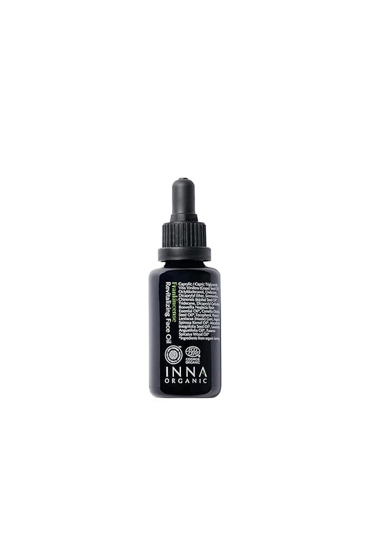 INNA ORGANIC Rejuvenating Face Oil, Anti-aging, Wrinkle Care & non-greasy, EWG & COSMOS Certified | Frankincense Essentil OIls Infused Skincaer | Luxury Clean Beauty
