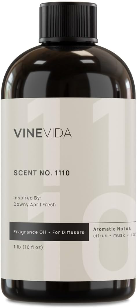 VINEVIDA [16 Fl Oz] Scent NO. 1110 Fragrance Oil for Cold Air Diffusers, Aromatic Notes of Citrus Musk Rose, Essential Oils for Diffuser Oil Refill & Air Freshener Room Spray