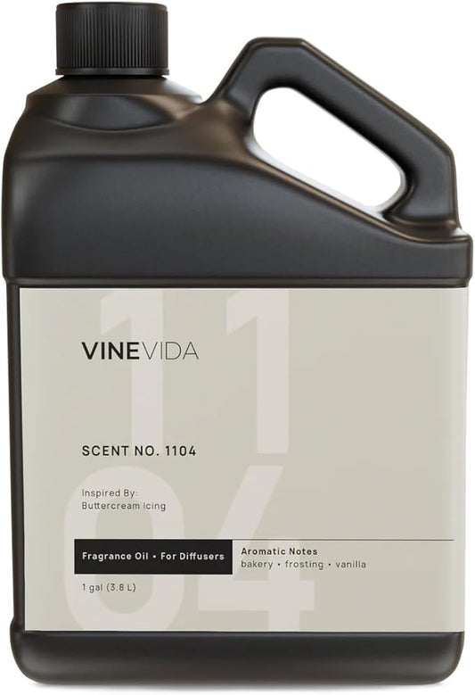 VINEVIDA [128 Fl Oz] Scent NO. 1104 Fragrance Oil for Cold Air Diffusers, Aromatic Notes of Buttercream & Fresh Bakery Essential Oils for Diffuser Oil Refill & Air Freshener Room Spray