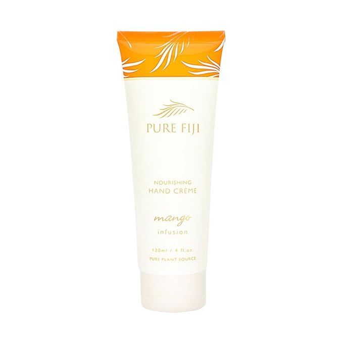 PURE FIJI Nourishing Hand Cream - Deep Moisturizing Hand Cream for Women and Man, Hand Lotion For Dry Hands - 24 Hour Moisture, Organic Ingredients, Mango, 4 oz