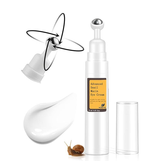Snail Peptide Eye Cream For Moisturizing, 17 ML Snail Mucin Under Eye Cream With Niacinamide, Hyaluronic Acid For Dark Circles, Puffiness and Fine Lines.